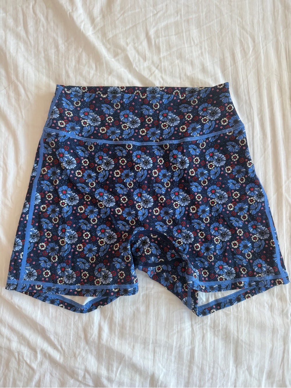 BuffBunny Navy and Light Blue Floral Legacy shorts